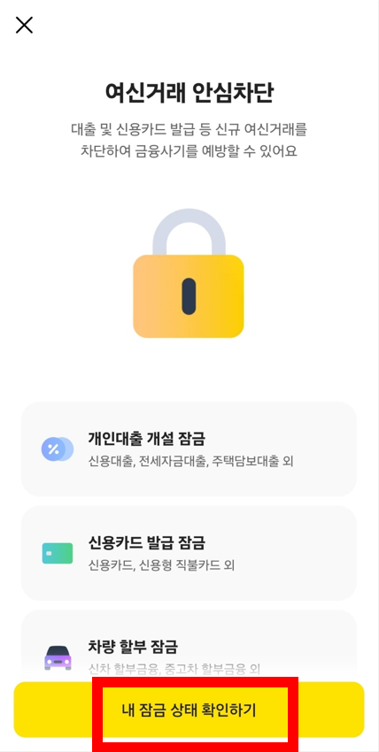 여신거래 안심차단 서비스