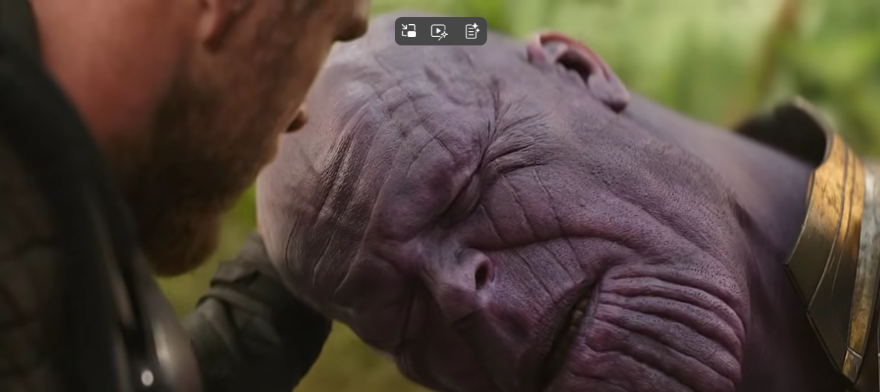 토르에게 한방 먹은 타노스