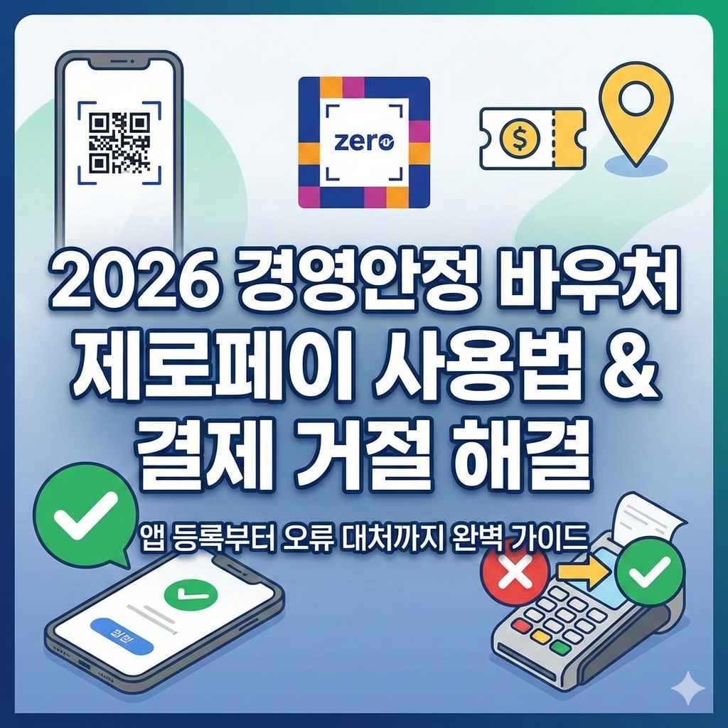 2026 경영안정 바우처 제로페이 사용법 및 결제 거절 해결 가이드