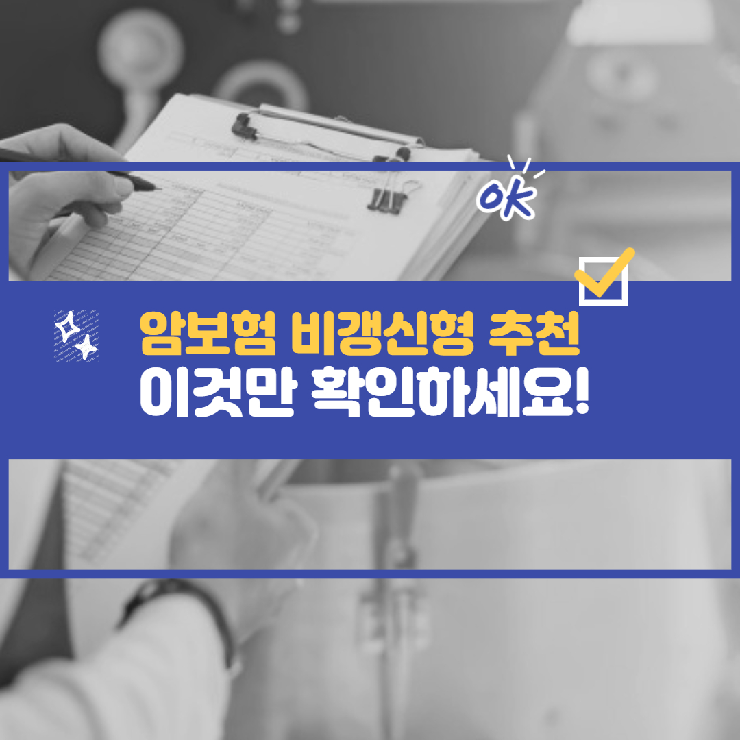 암 보험- 비 갱신형 -추천