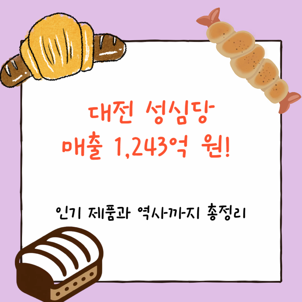 대전 성심당 매출 1,243억 원! 인기 제품과 역사까지 총정리 PPT