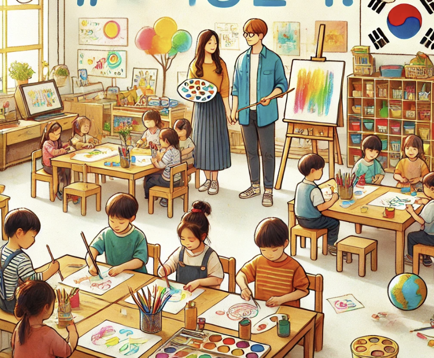 학부모 참여 아이들이 창의적인 활동중