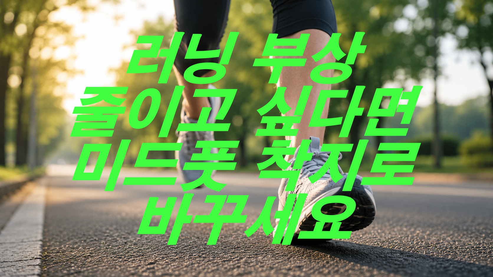 러닝 부상 줄이고 싶다면 미드풋 착지로 바꾸세요