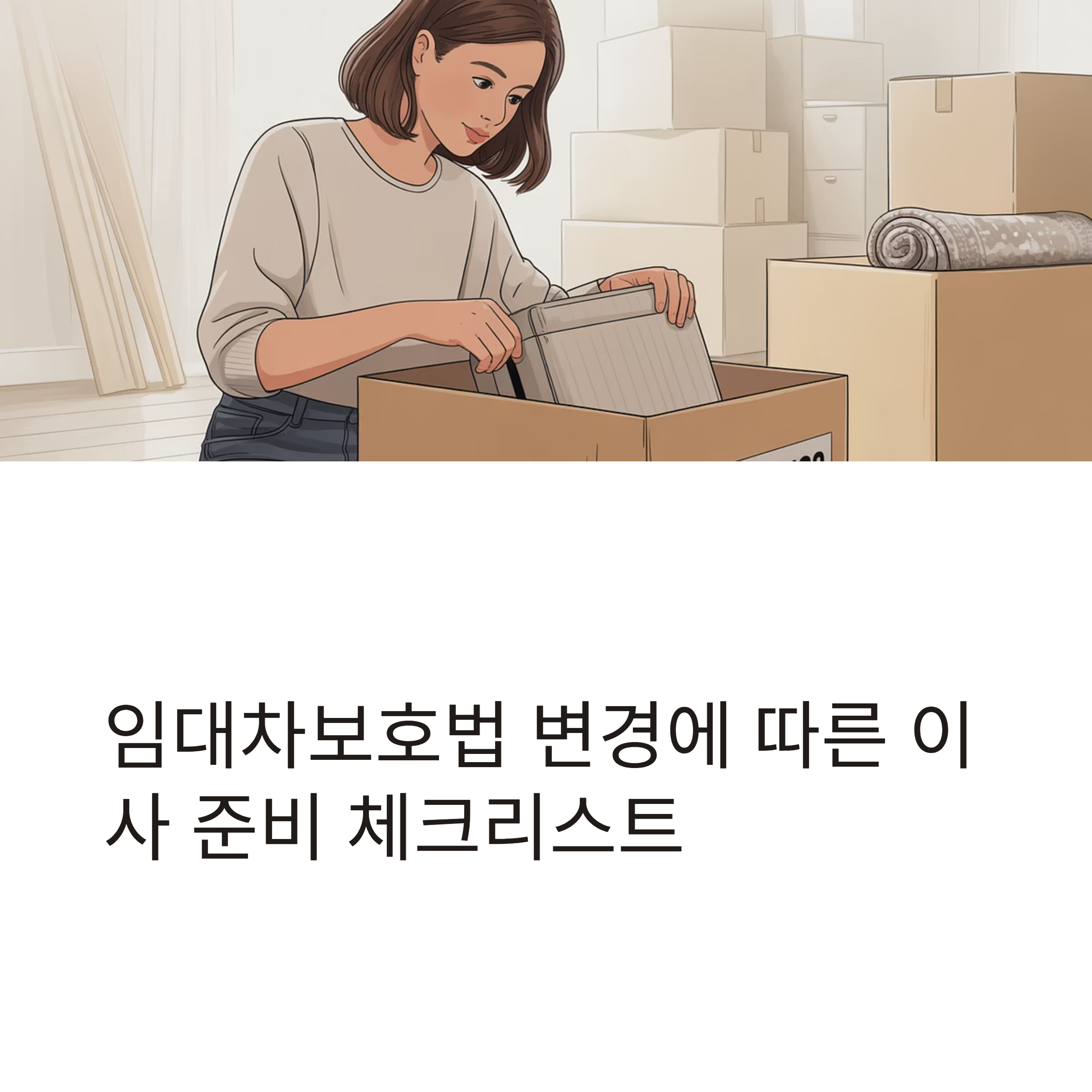 임대차보호법 변경에 따른 이사 준비 체크리스트