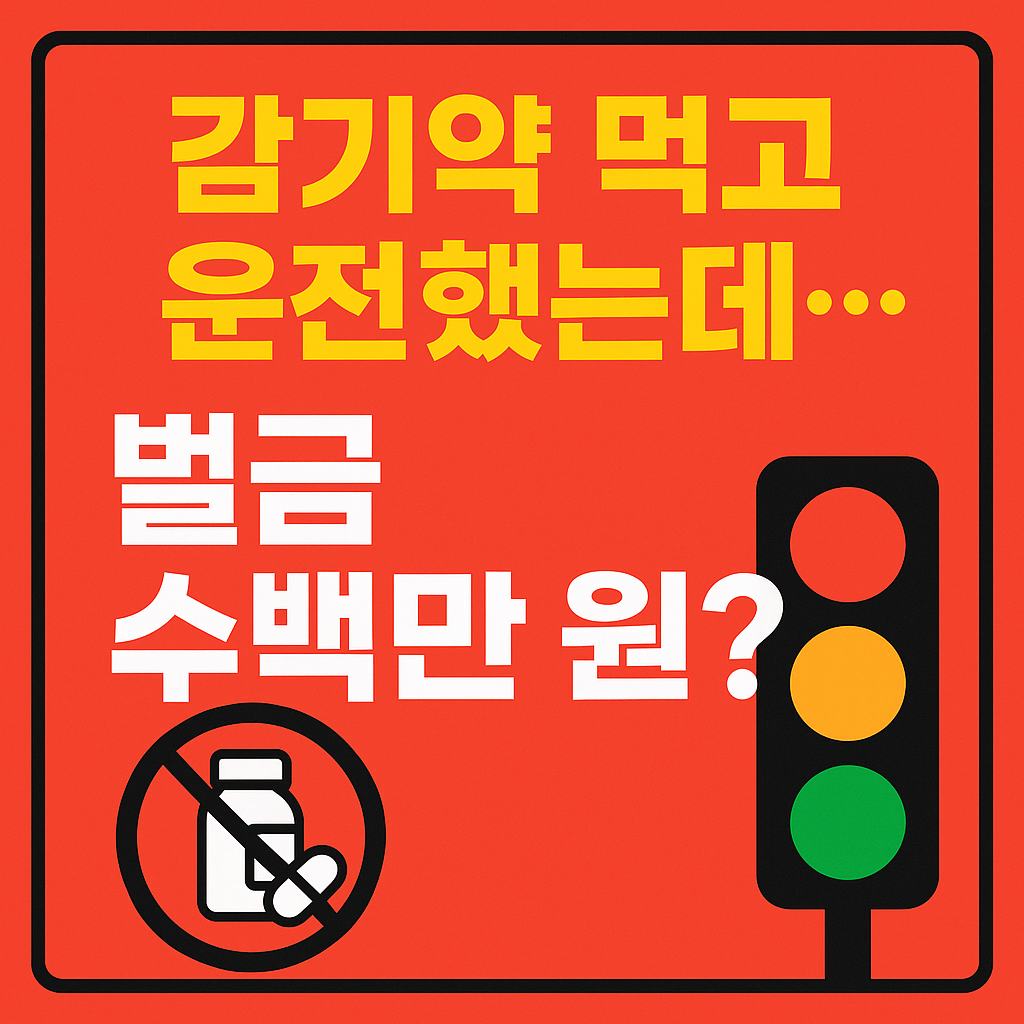 감기약 먹고 운전했는데… 벌금 수백만 원?