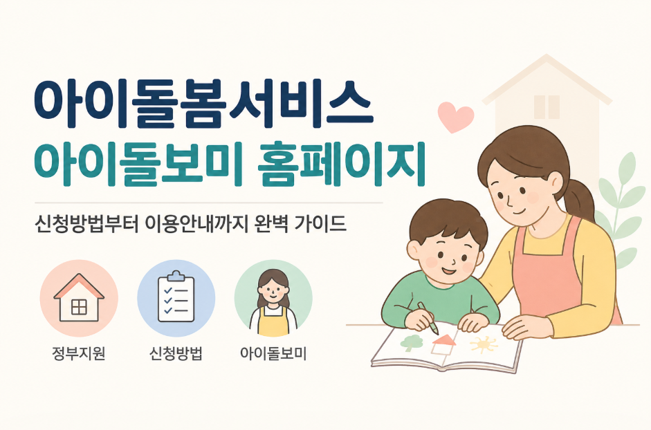 아이돌봄서비스 신청방법 총정리! 아이돌보미 홈페이지 이용법까지 한눈에