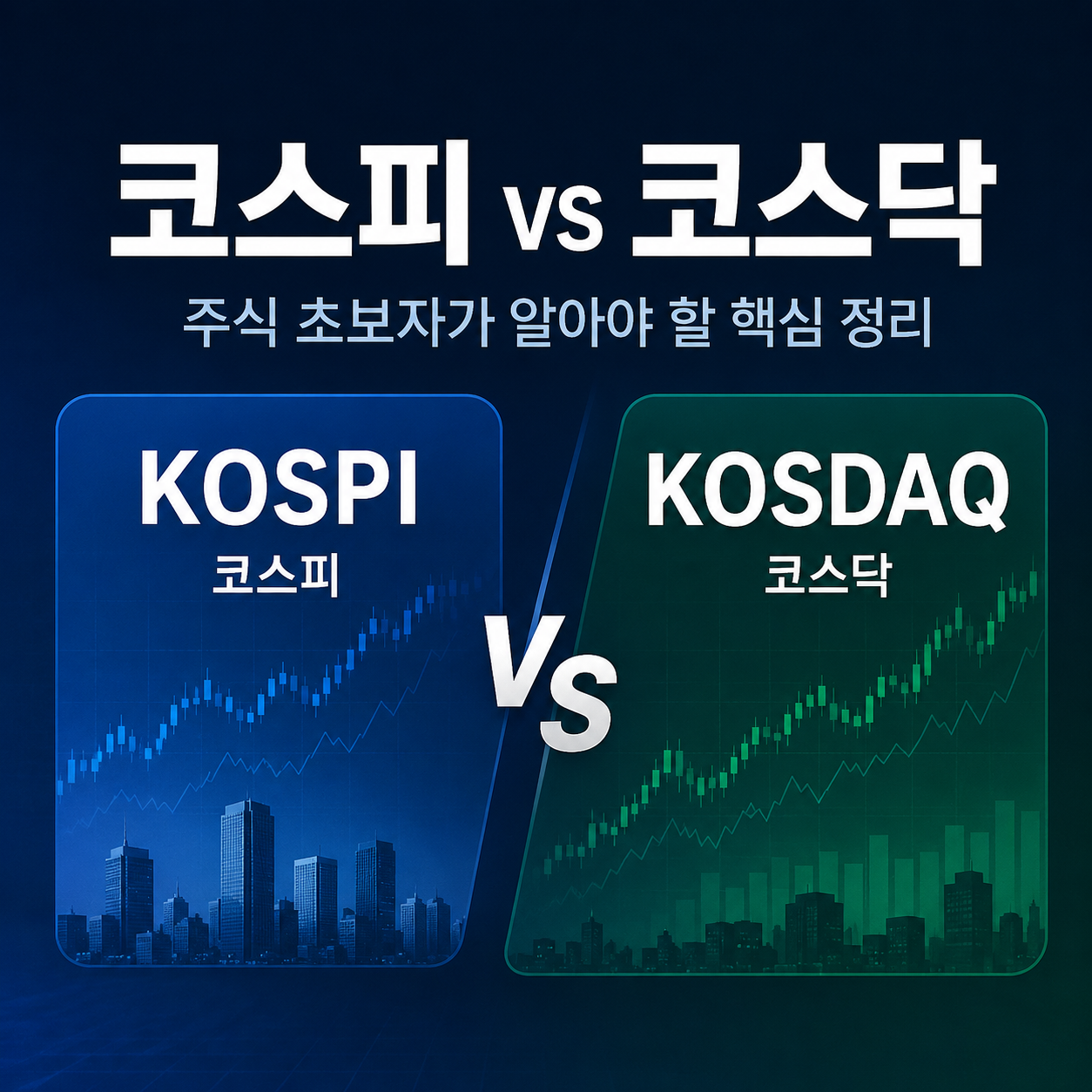 코스피와 코스닥 차이, 주식 초보자가 알아야 할 핵심 정리