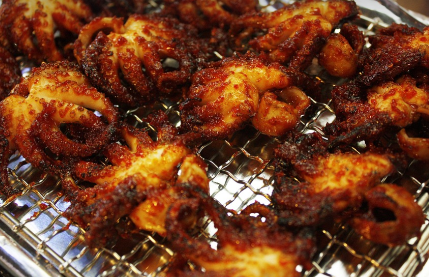 주꾸미 철판 볶음 모습