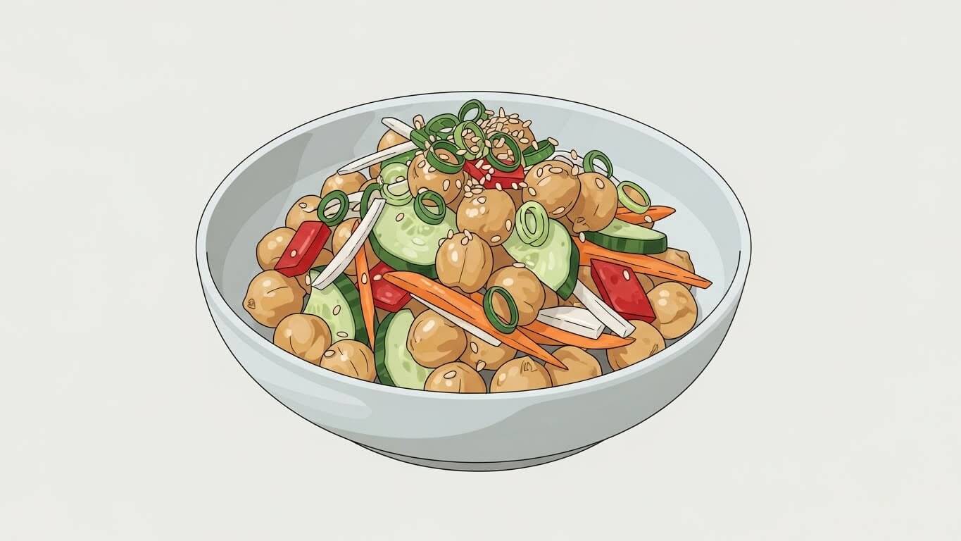 한국식 병아리콩 샐러드 &ndash; 나물무침 느낌 그대로