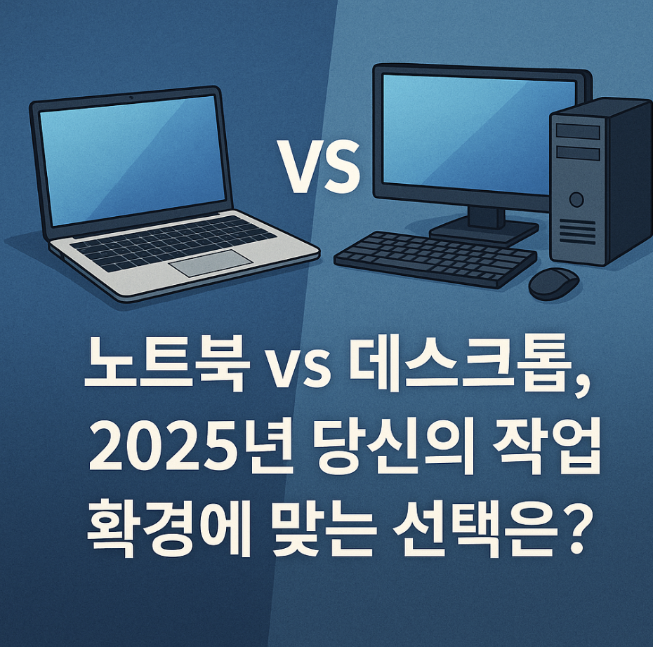 노트북 vs 데스크톱, 2025년 당신의 작업 환경에 맞는 선택은?