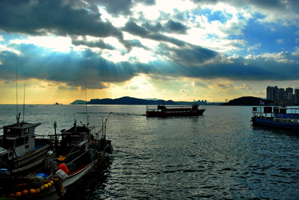 해운대 미포항 풍경