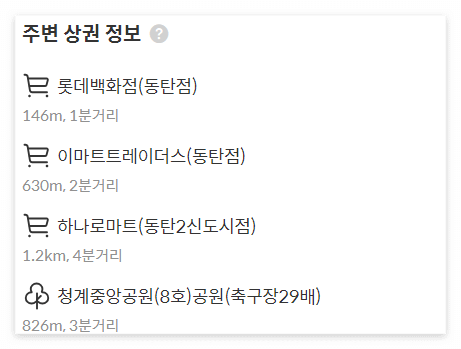 동탄역 롯데캐슬 환경