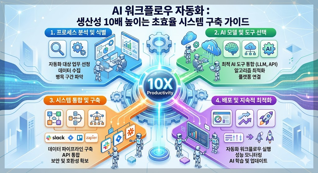 AI 워크플로우 자동화 : 생산성 10배 높이는 초효율 시스템 구축 가이드