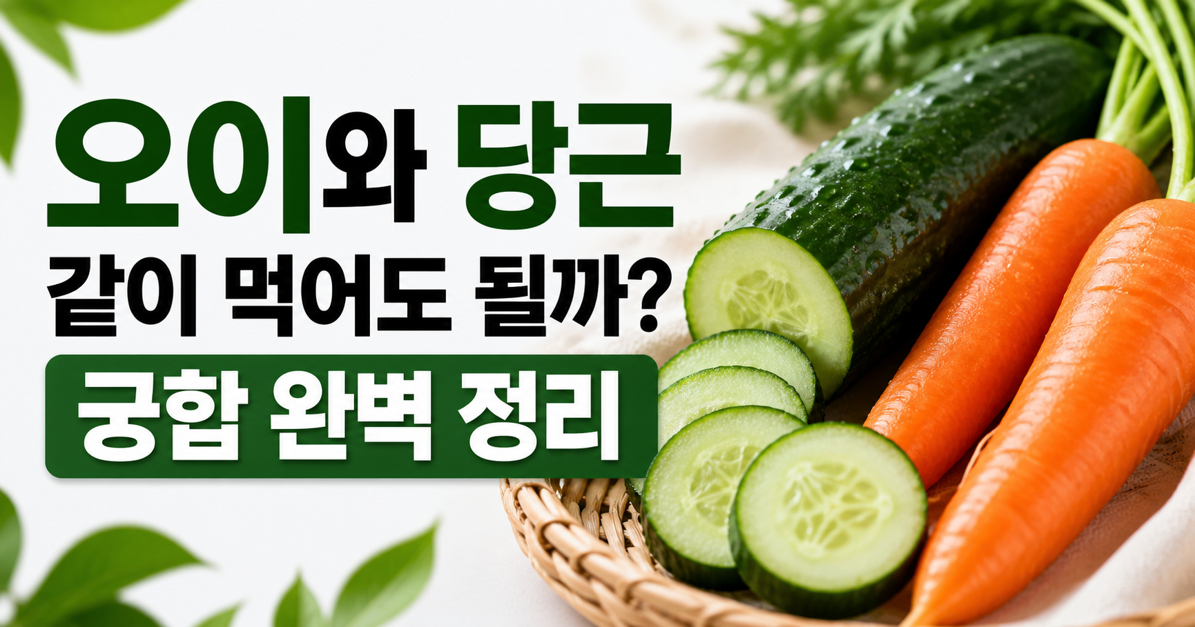 오이와 당근 같이 먹어도 될까?