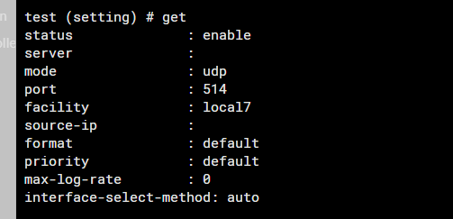 Fortigate syslog 출발지 인터페이스 수동 설정