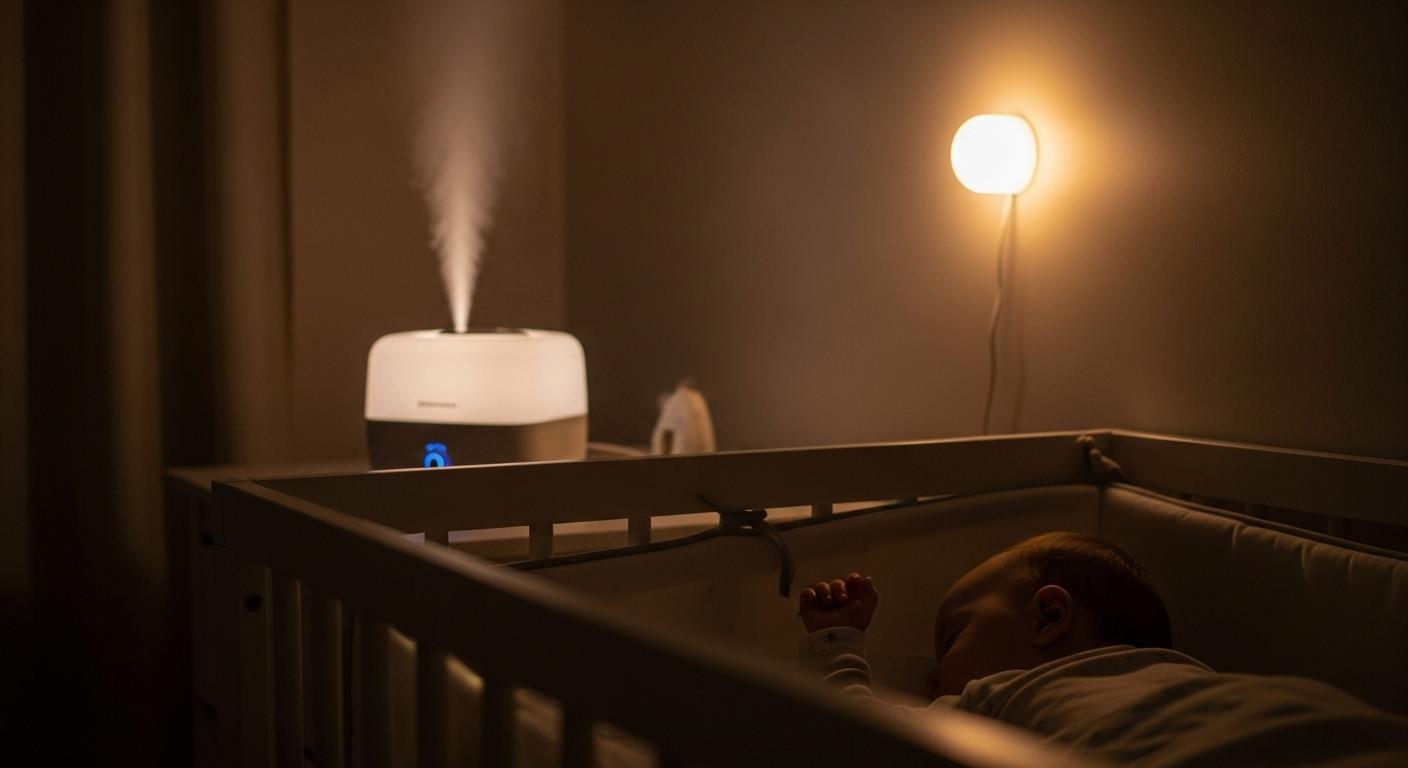 아기방 가습기 밤새