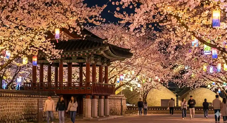 2026 경주 대릉원돌담길 야간 벚꽃축제