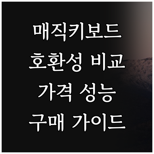 아이패드 매직 키보드 구매 가이드 호