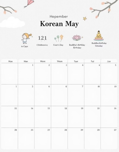 빈 달력 이미지