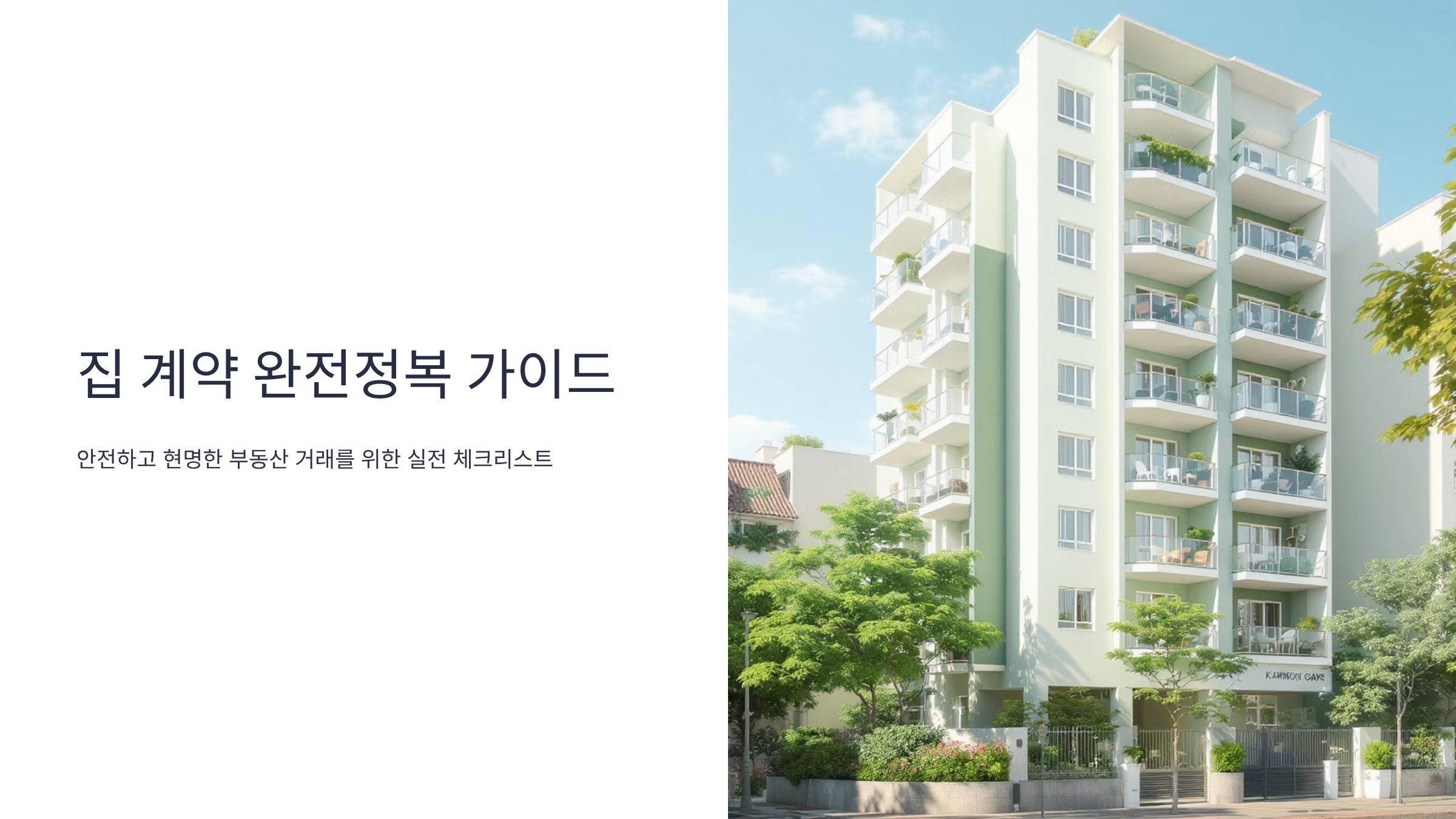 집 계약 필수 체크리스트 완벽정리