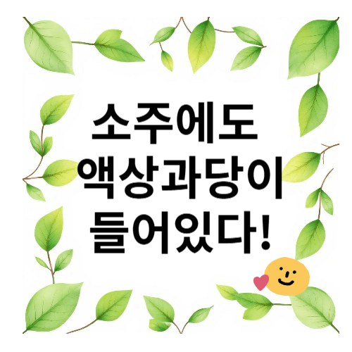 소주에도&nbsp;액상과당이 들어있다