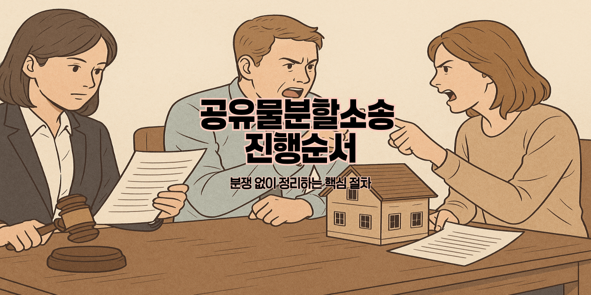 공유물분할소송 진행순서|분쟁 없이 정리하는 핵심 절차