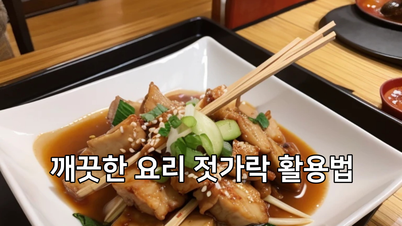음식용 젓가락 청결 유지하는 방법 + 깨끗한 요리 젓가락 활용법