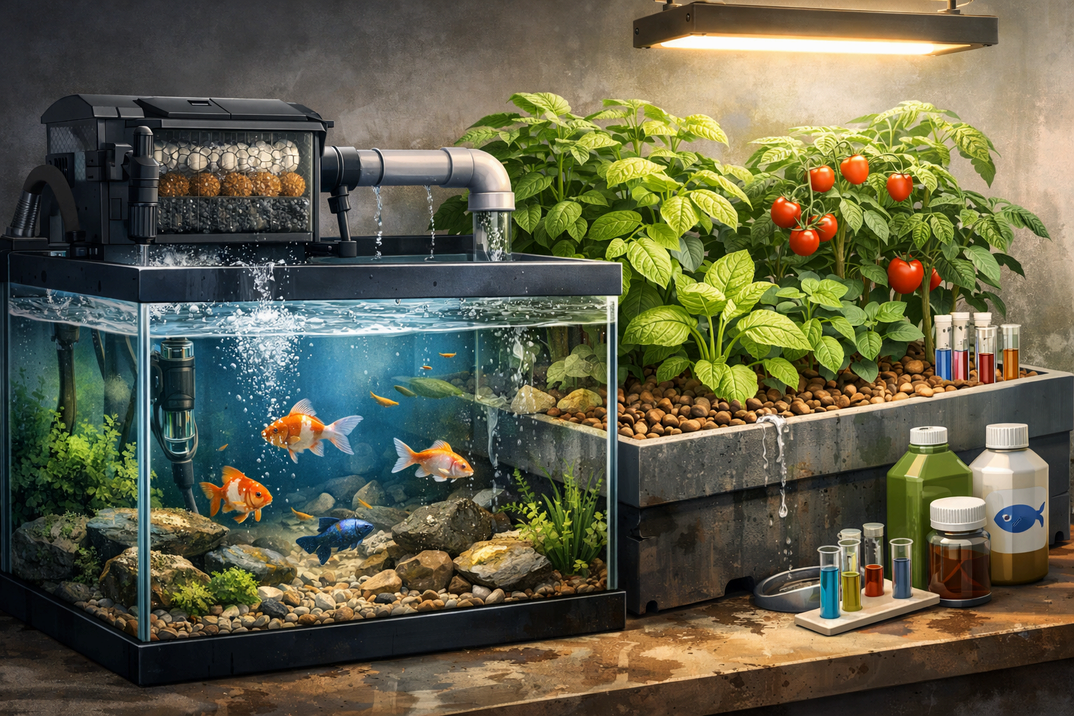 가정용 아쿠아포닉스에서 여과 효율이 떨어지는 신호 정리