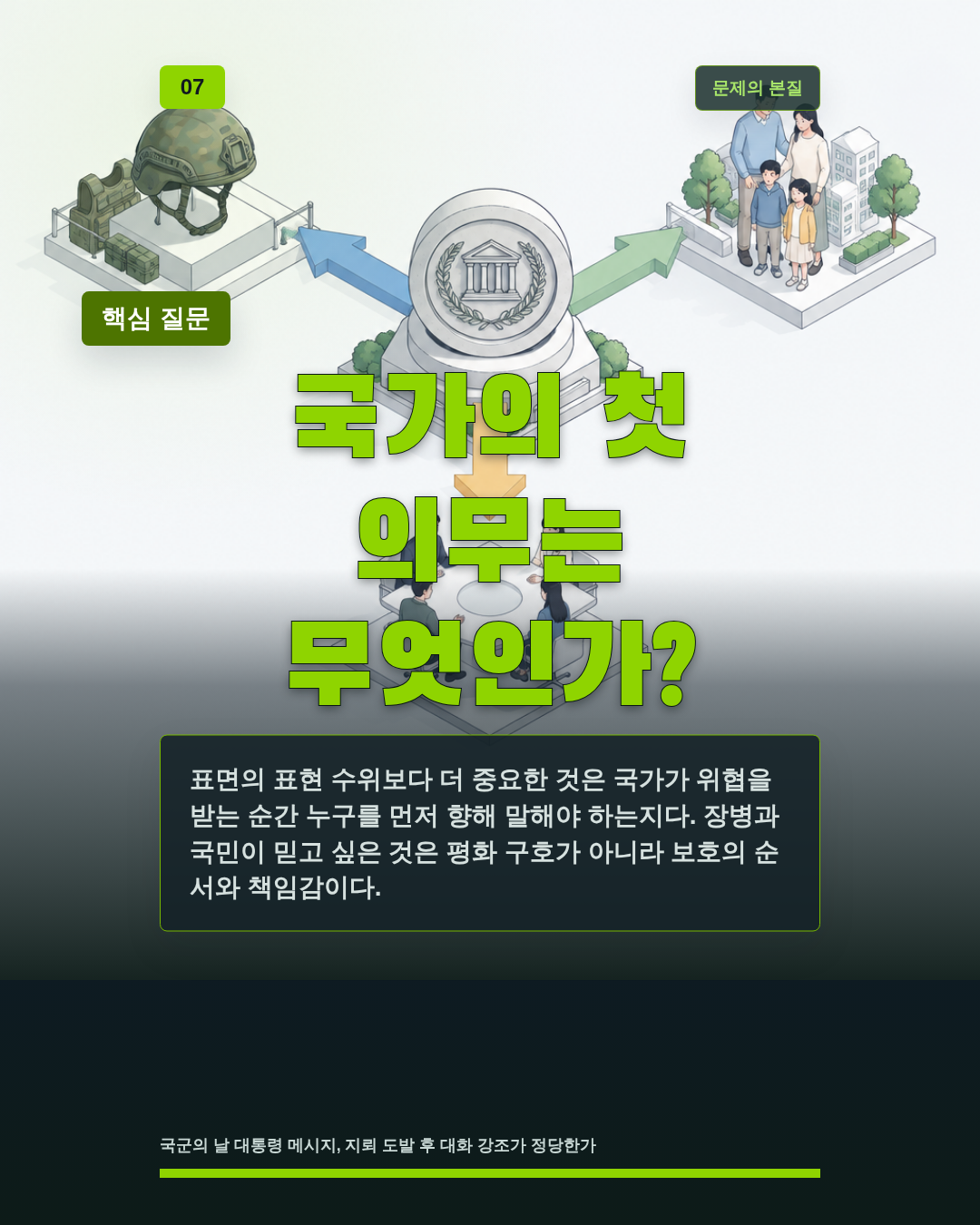 국가의 첫 의무는 무엇인가?