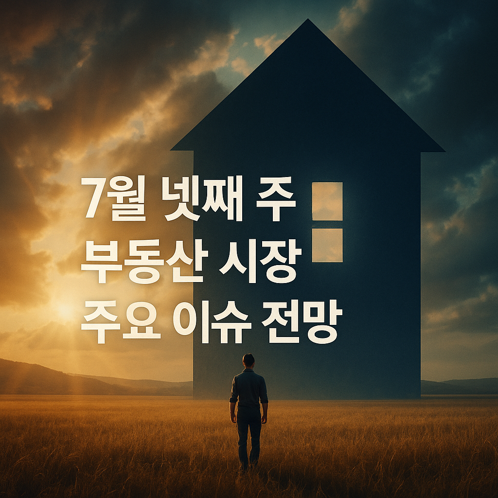 7월 넷째 주 부동산 시장 주요 이슈 전망 🏠