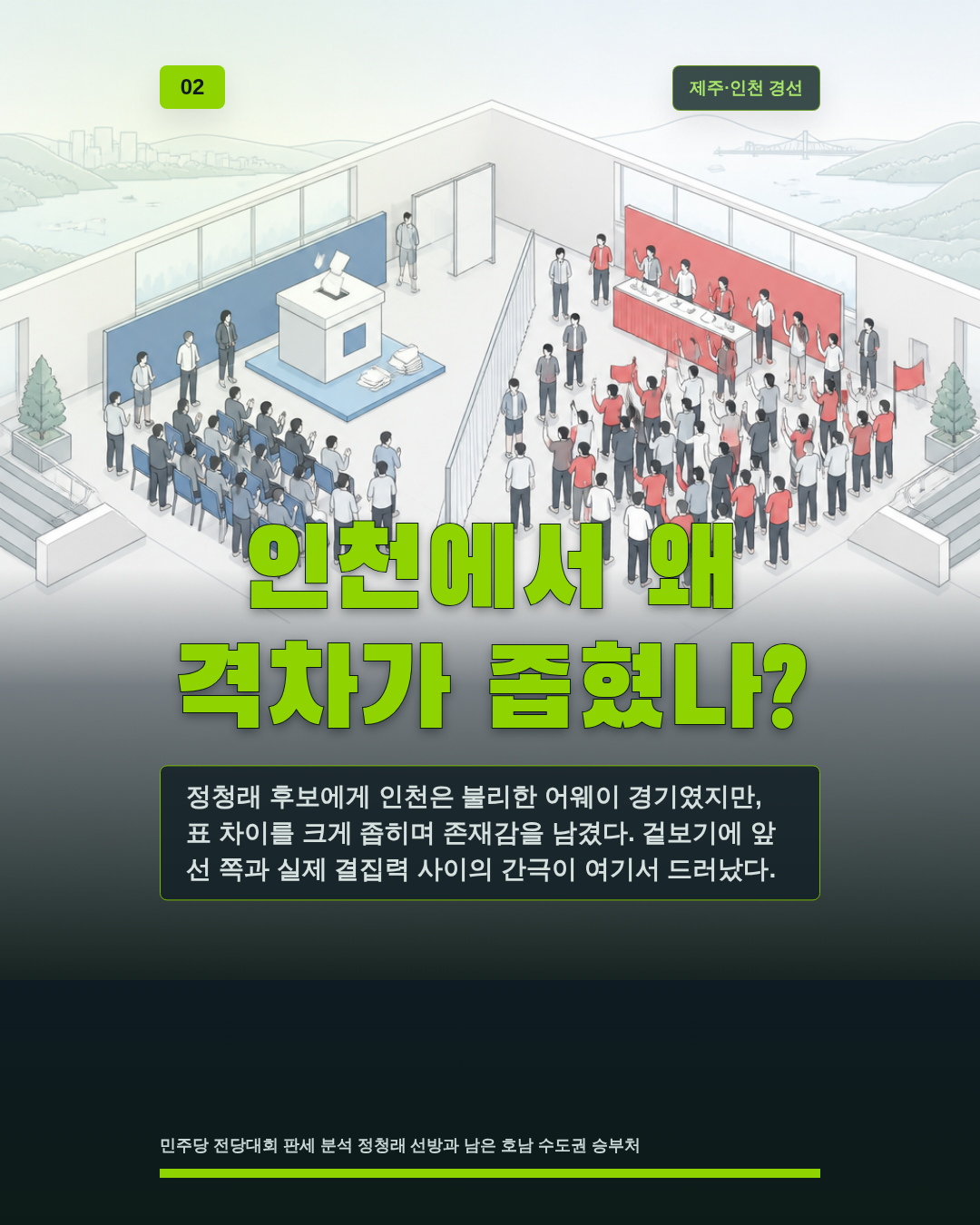 인천에서 왜 격차가 좁혔나?