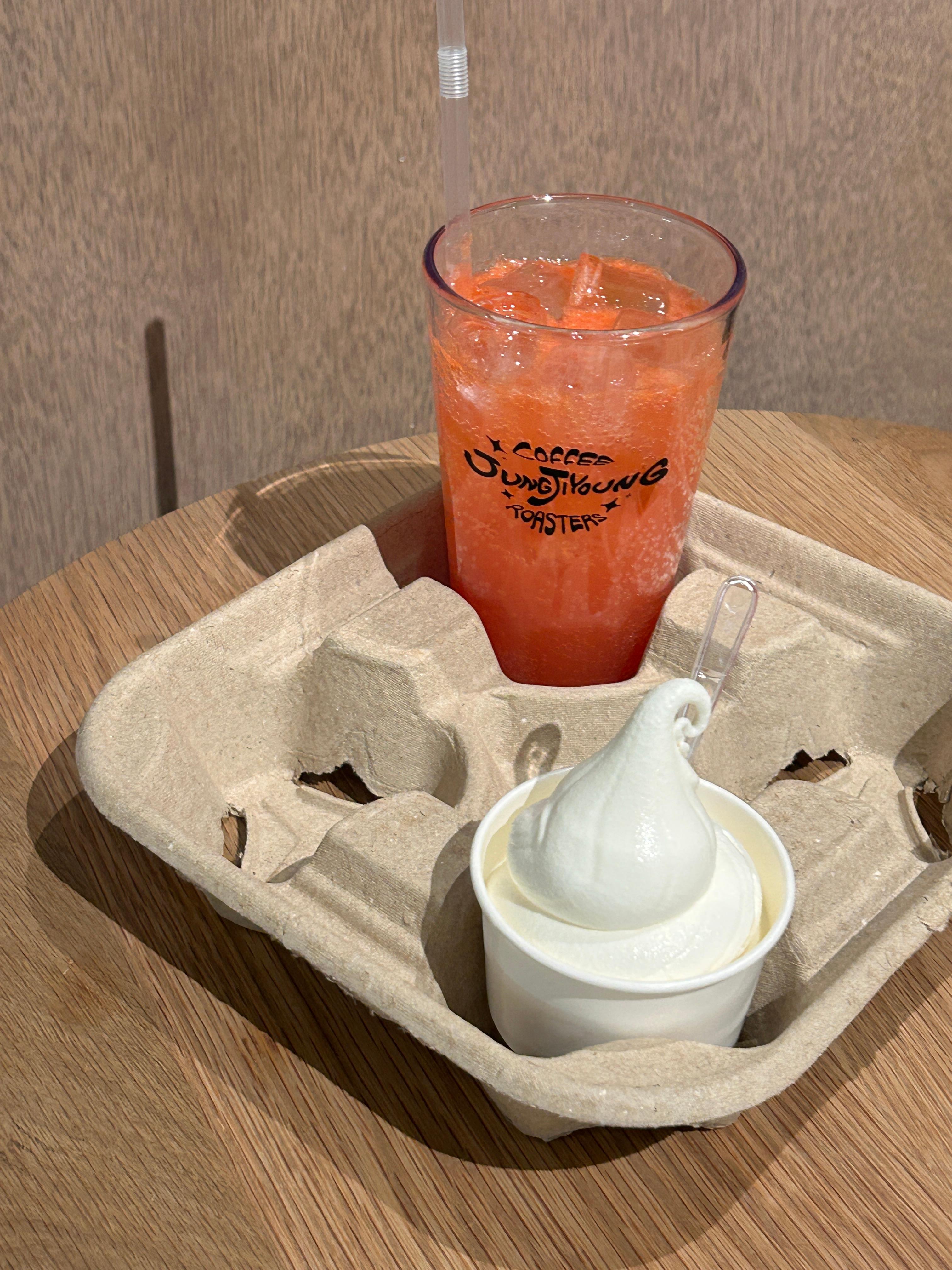 정지영커피로스터즈-자몽에이드-소프트아이스크림