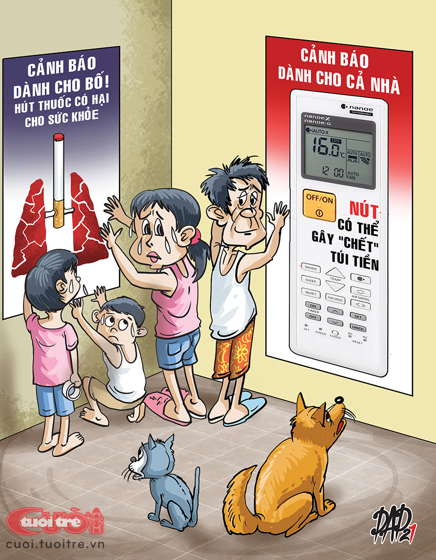 "띠엔 디엔" 주의 관련 만평