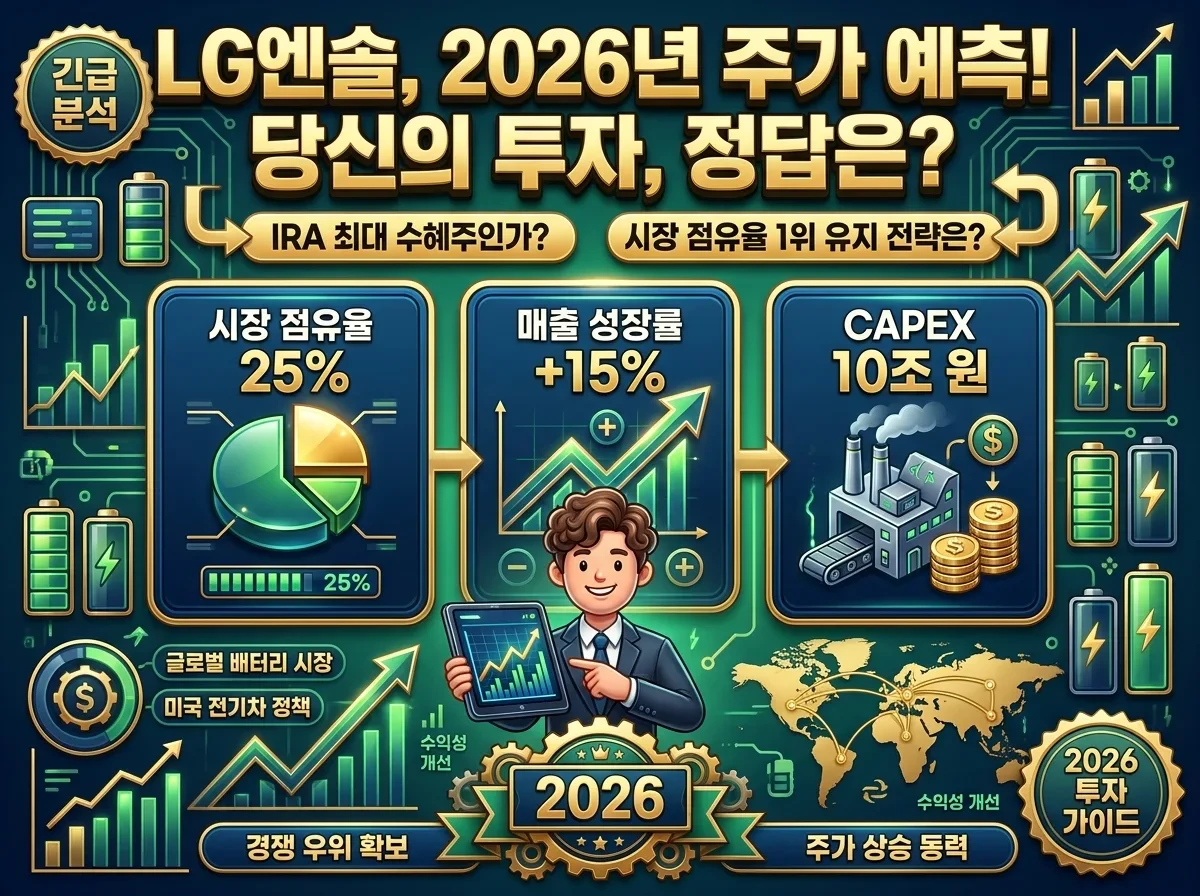 LG에너지솔루션 주가 2026년 투자 전략과 시장 전망 심층 분석