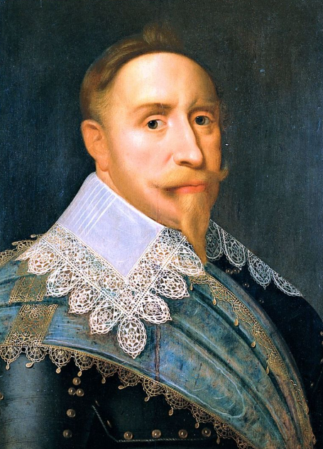 스웨덴 바사 왕조 왕 구스타브2세 아돌프 초상화