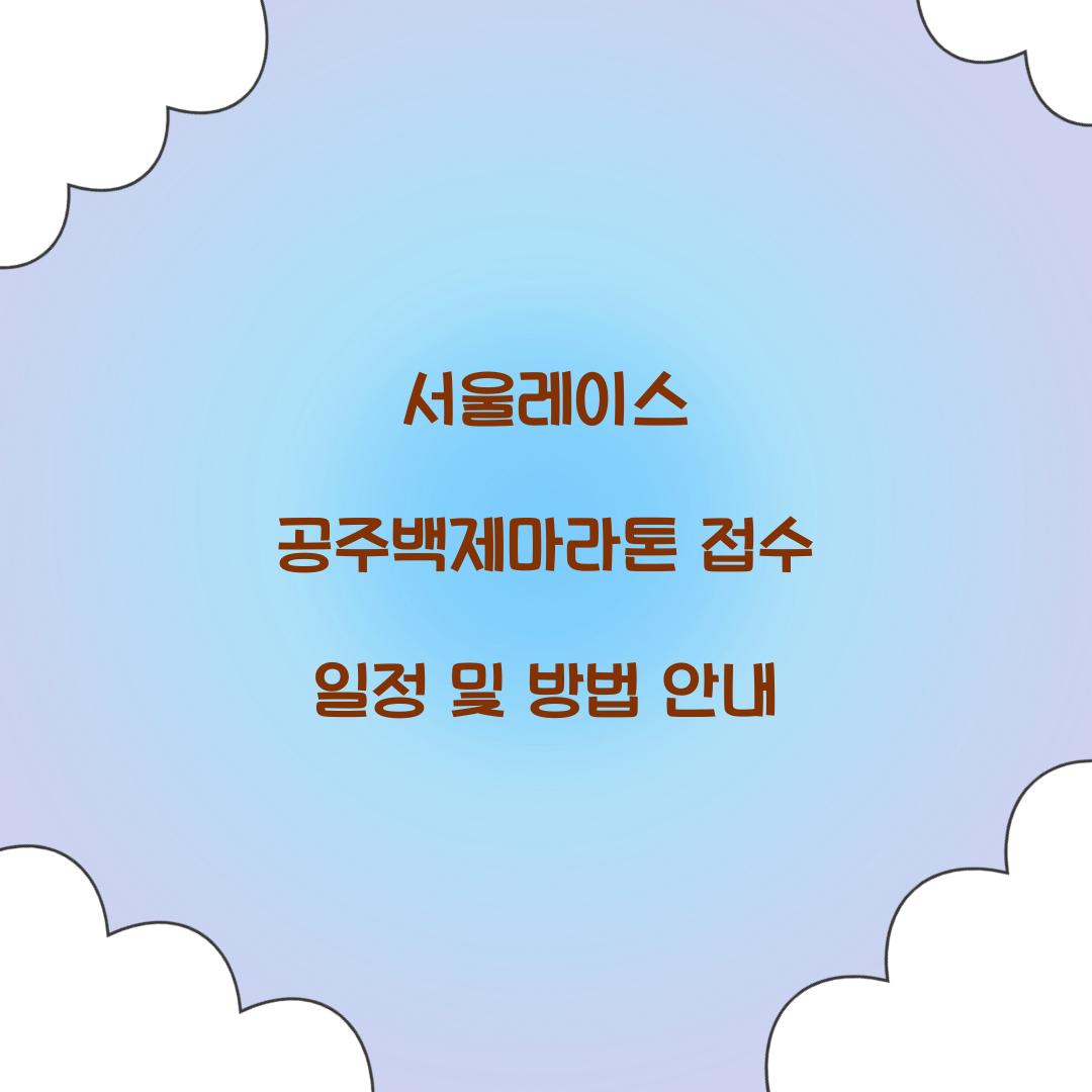 서울레이스 공주백제마라톤