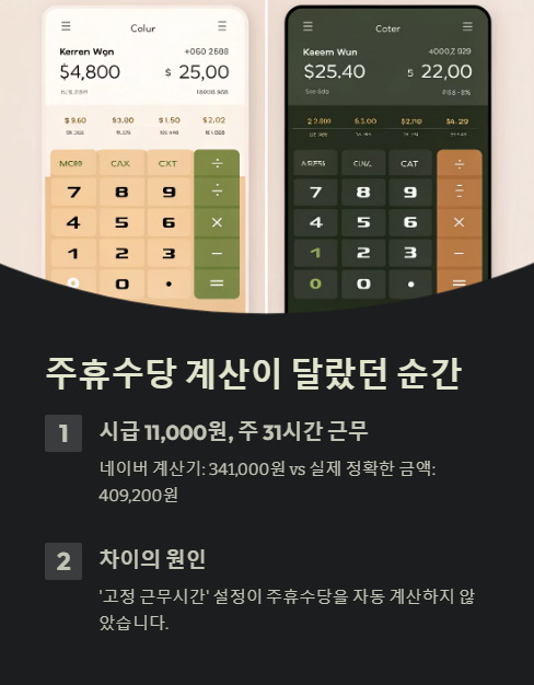 주휴수당 계산이 달랐던 순간