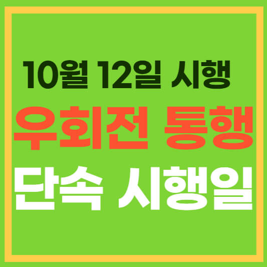 우회전 단속 시행일