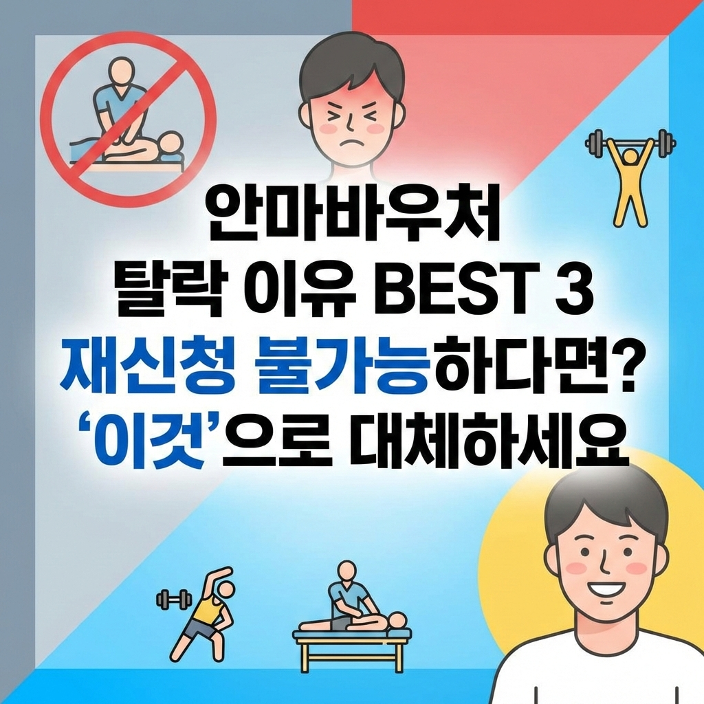 안마바우처 탈락 사유 BEST 3 재신청 불가능하다면? '이것'으로 대체하세요