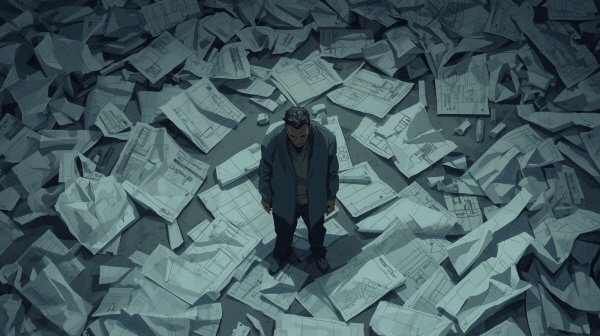 계획이 무너질 때, 감정이 뒤늦게 찾아오는 마음에 관한 그림