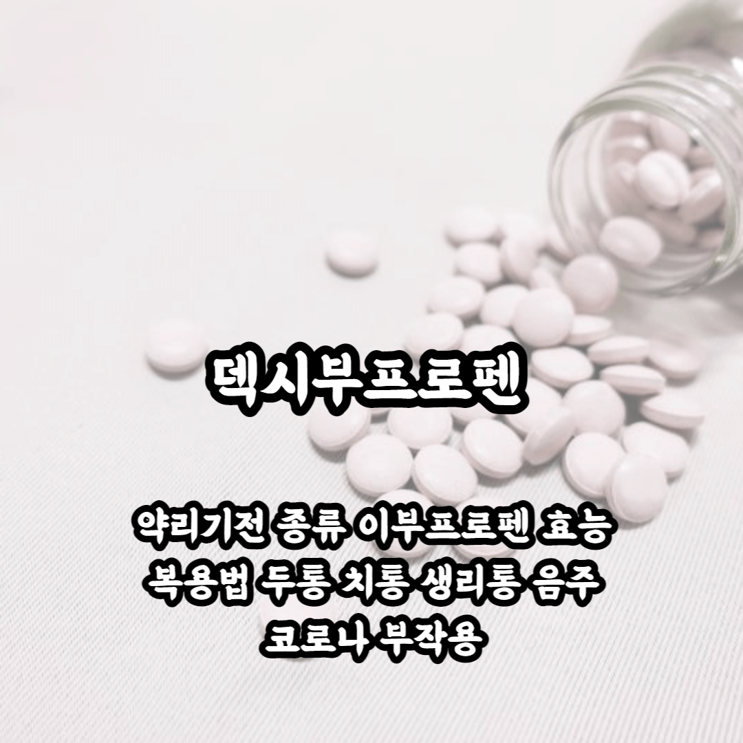 덱시부프로펜 약리기전 종류 이부프로펜 효능 복용법 통증 음주 코로나 부작용
