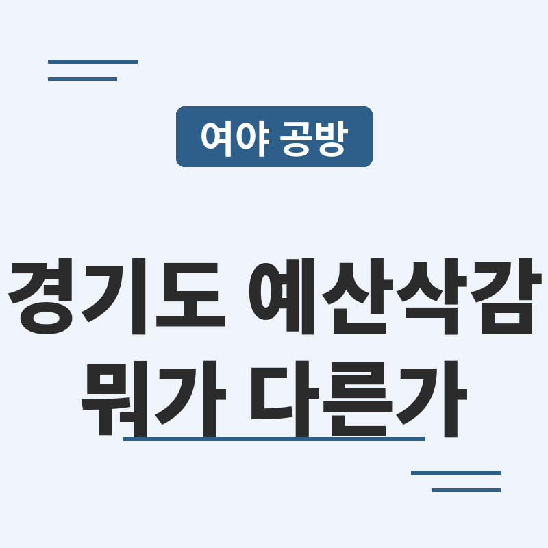 2026 경기도 예산 삭감 놓고 여야 공방, 무슨 이견인가요 관련 썸네일