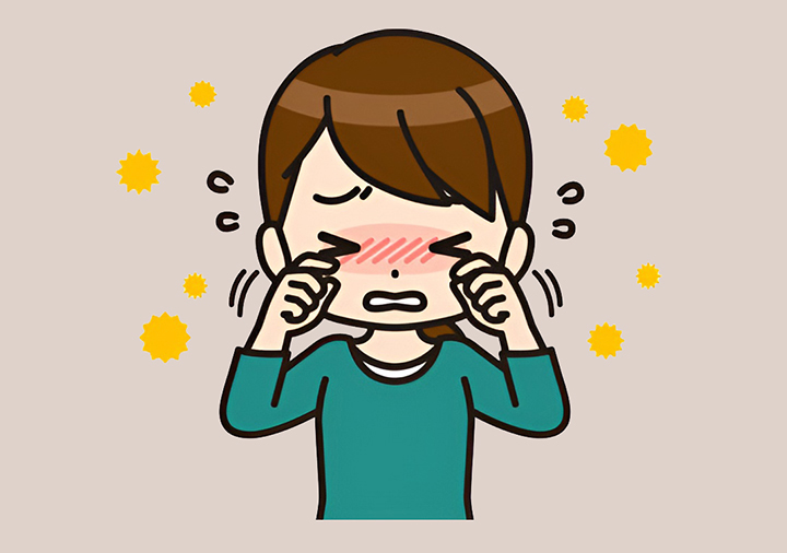 알레르기로-힘든-여성