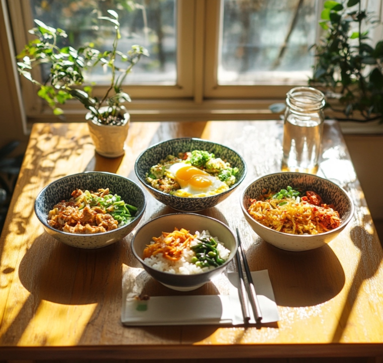 아이도 좋아하는 한 그릇 요리: 덮밥, 볶음밥, 비빔밥