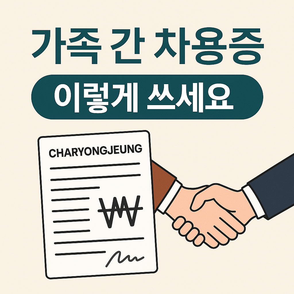 가족 간 차용증 쓰는 법