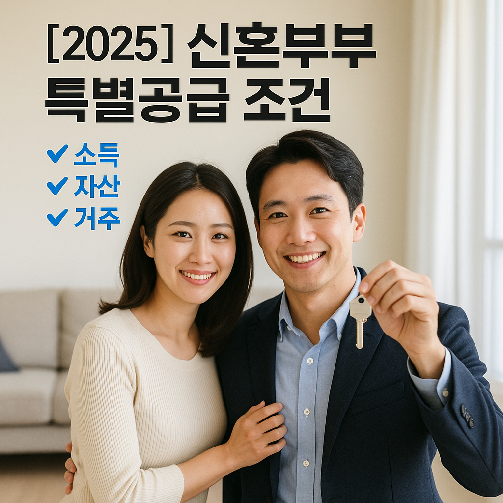 신혼부부 특별공급 조건 ｜ 2025 소득&middot;자산&middot;거주 요건 총정리