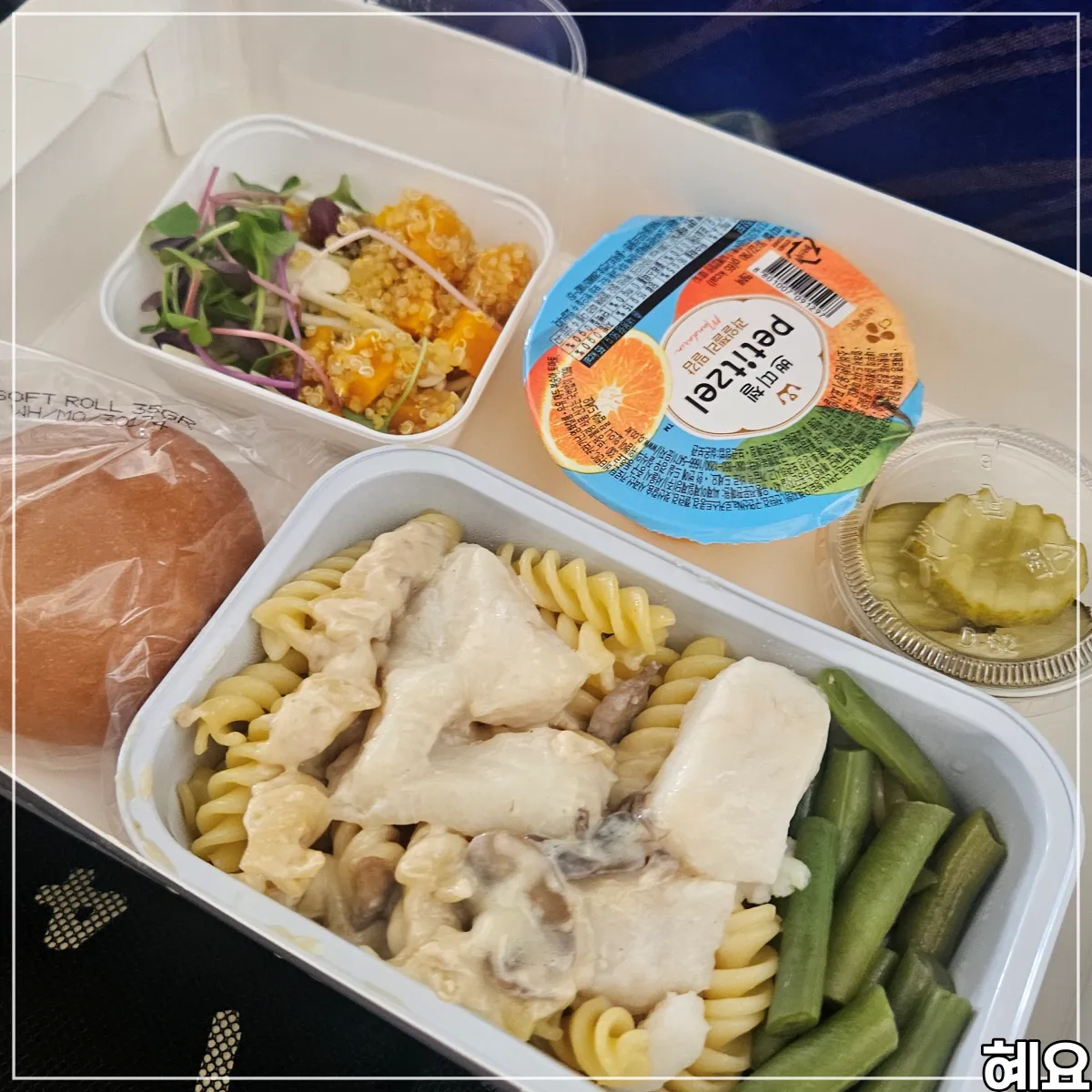 중국-남방항공-기내식-피쉬-크림파스타