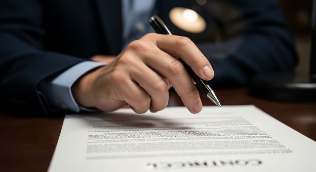 계약서 작성 전 특약 문구를 확인하는 모습, 계약 분쟁 예방을 위한 체크 장면