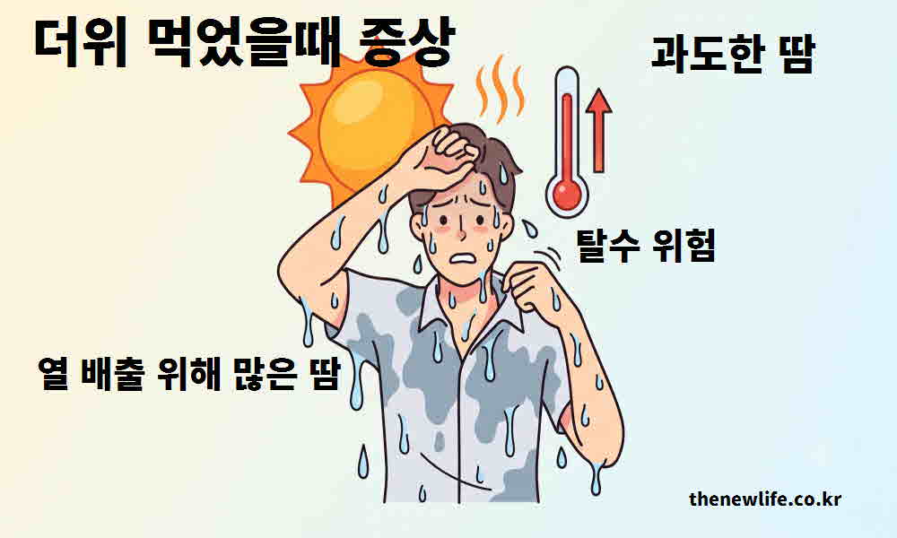 더위 먹었을때 증상 땀