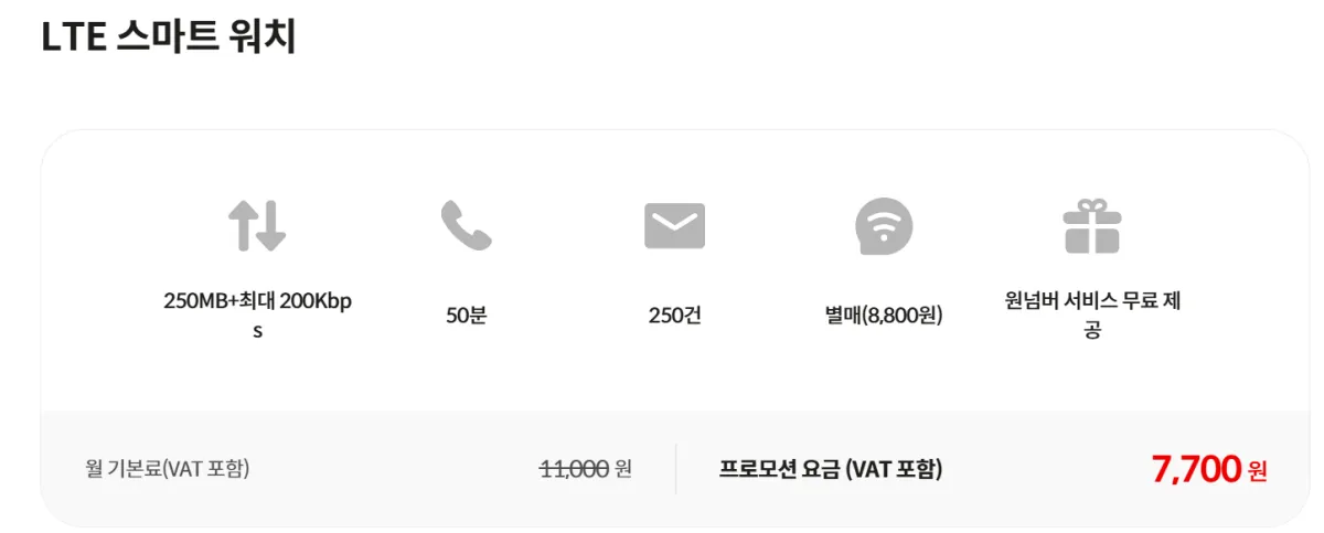 KTM모바일-LTE-스마트워치-요금제